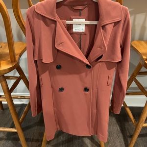 Abercrombie Pea Coat in Blush